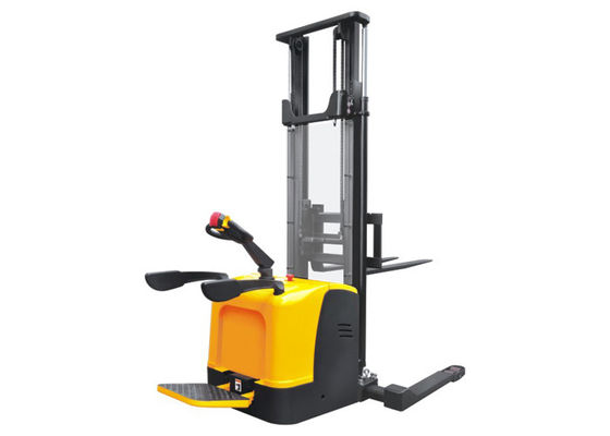jakość  Rider Straddle Electric Pallet Stacker 2.5 - 5.6 Meters Lifting Height Multi Function fabryka